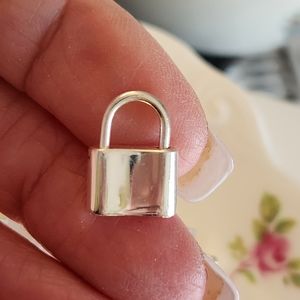 925 sterling Silver padlock pendant